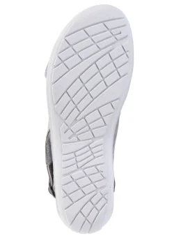 New ELENA EDEN , bequeme Damen-Sandalen, Weite G, mit herausnehmbarem Fußbett GRAU