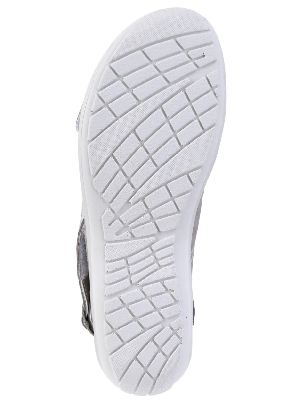 New ELENA EDEN , bequeme Damen-Sandalen, Weite G, mit herausnehmbarem Fußbett GRAU