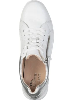 Online ELENA EDEN , bequeme Damen-Sneaker, Weite G, mit herausnehmbarem Fußbett WEISS-SILBER