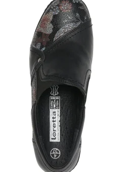 Discount ELENA EDEN , bequeme Damen-Slipper, Weite H, mit herausnehmbarem Fußbett SCHWARZ