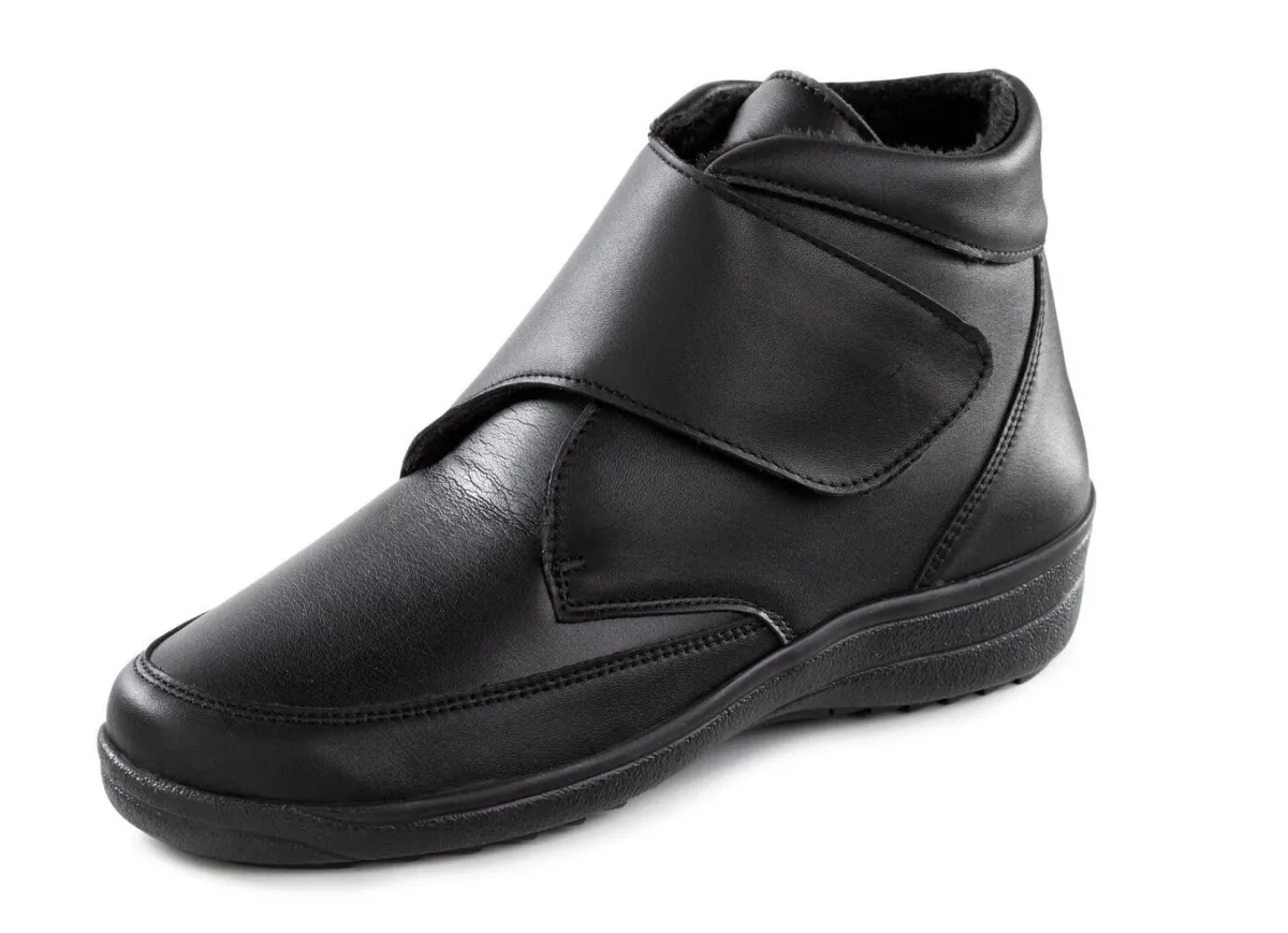 Clearance ELENA EDEN , bequeme Damen-Stiefeletten, Winterschuhe, Weite H, mit herausnehmbarem Fußbett SCHWARZ