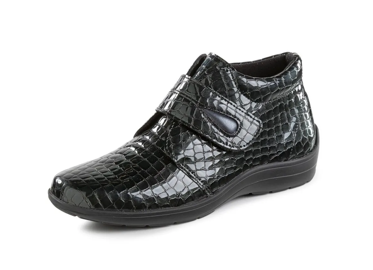 Hot ELENA EDEN Bootie mit verstellbarer Klettspange DUNKELGRAU