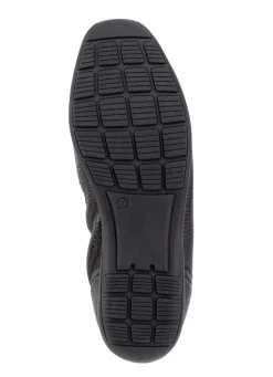 ELENA EDEN , elegante Damen-Slipper, Weite G, mit herausnehmbarem Fußbett SCHWARZ