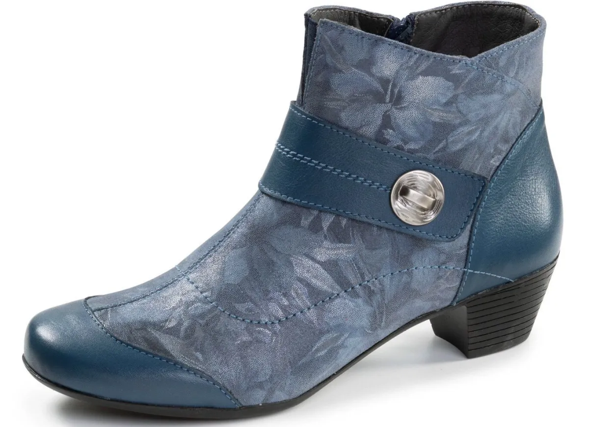 Clearance ELENA EDEN , elegante Damen-Stiefeletten, Weite G, mit herausnehmbarem Fußbett JEANS