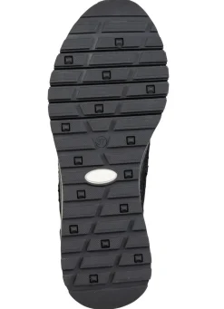Clearance ELENA EDEN , elegante Damen-Sneaker, Weite G, mit herausnehmbarem Fußbett SCHWARZ-SILBER