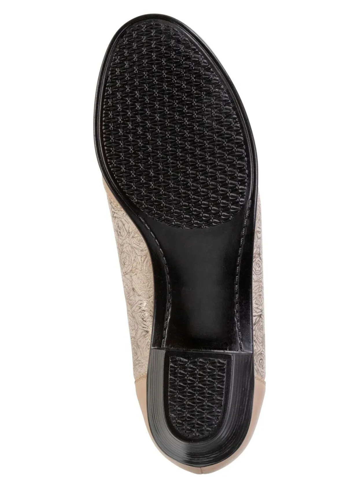 New ELENA EDEN , elegante Damen-Pumps, Weite H, mit Gummizug BEIGE