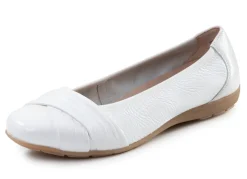 Sale ELENA EDEN , elegante Damen-Ballerinas, Weite G, mit herausnehmbarem Fußbett WEISS