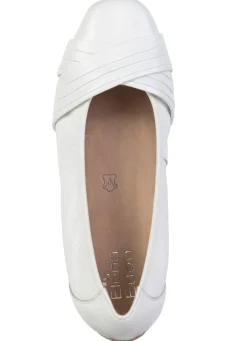 Sale ELENA EDEN , elegante Damen-Ballerinas, Weite G, mit herausnehmbarem Fußbett WEISS
