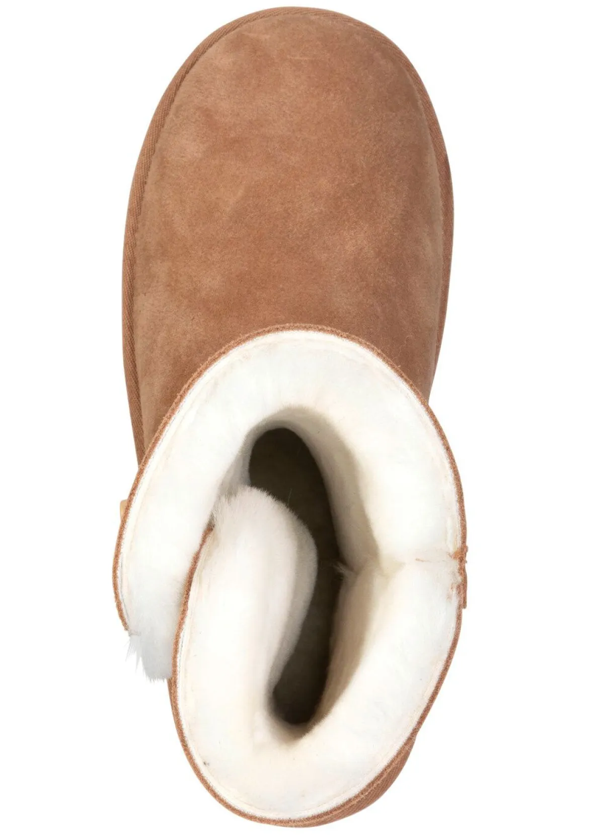 ELENA EDEN , gefütterte Damen-Stiefel, Winterschuhe, mit Lammfell NATURBRAUN