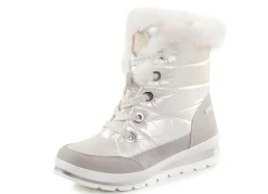 Best ELENA EDEN , gefütterte Damen-Boots, Winterschuhe, Weite G, mit herausnehmbarem Fußbett PERLWEISS-GRAU