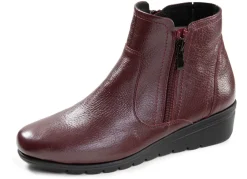 Clearance ELENA EDEN , gefütterte Damen-Stiefeletten, Winterschuhe, Weite G, mit Reißverschluss BORDEAUX