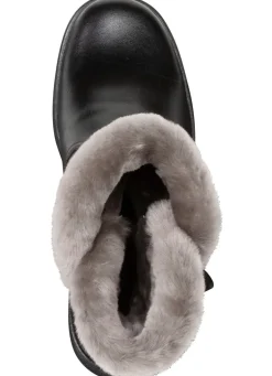 Clearance ELENA EDEN , gefütterte Damen-Stiefeletten, Winterschuhe, Weite H, mit Lammfell SCHWARZ