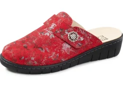 ELENA EDEN , klassiche Damen-Clogs, Weite H, mit herausnehmbarem Fußbett ROT