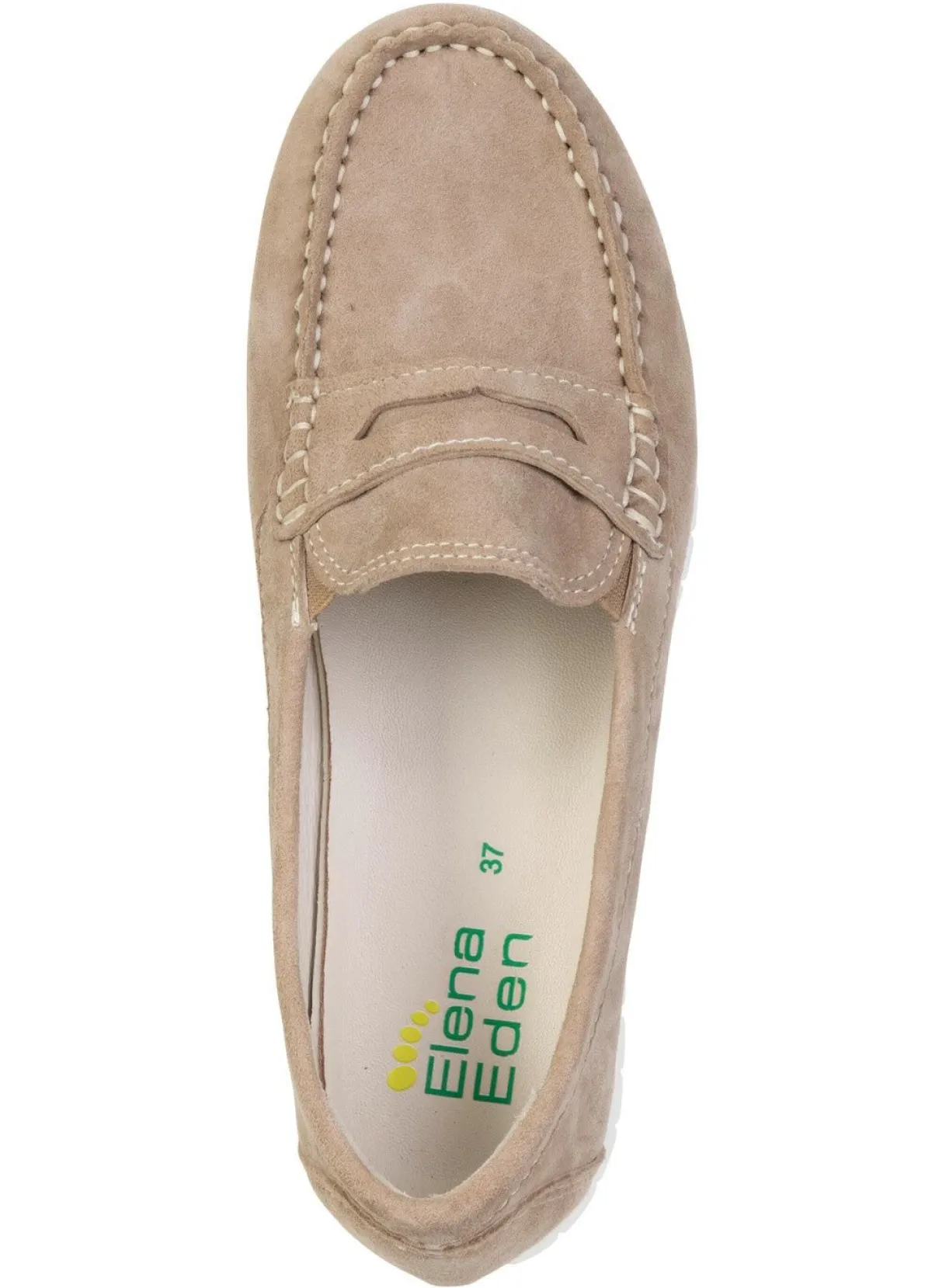 Hot ELENA EDEN , klassische Damen-Slipper, Weite H, mit herausnehmbarem Fußbett TAUPE