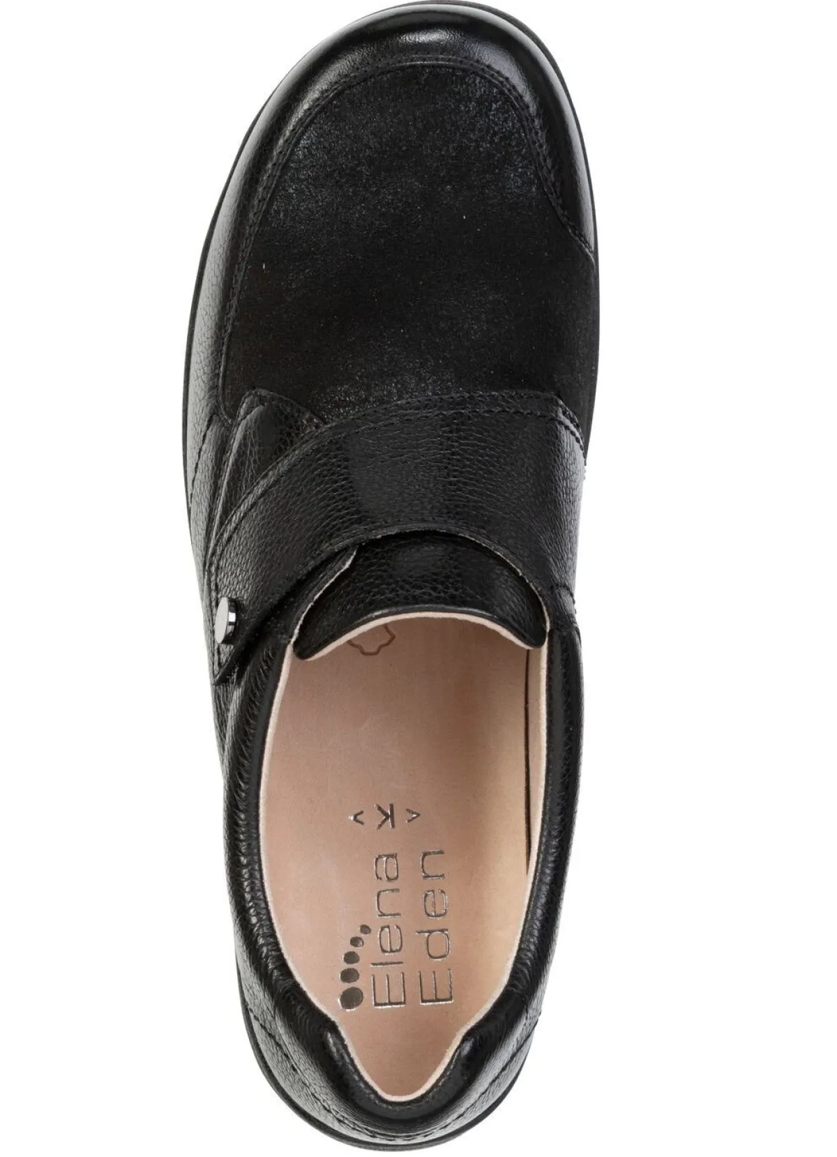 Discount ELENA EDEN , komfortable Damen-Slipper, Weite K, mit herausnehmbarem Fußbett SCHWARZ