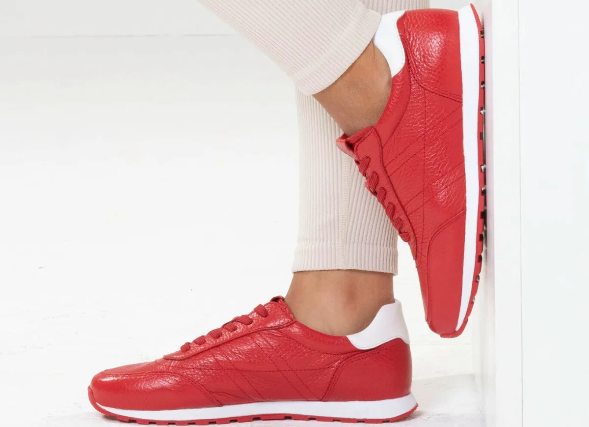 Best BADER ELENA EDEN, komfortable Damen-Sneaker, Weite G, mit herausnehmbarem Fußbett ROT