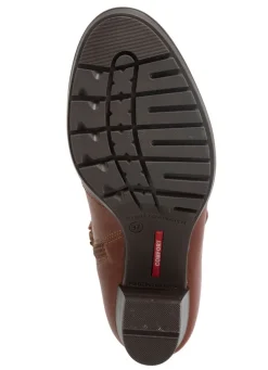 Best BADER ELENA EDEN, modische Damen-Stiefeletten, Weite G, mit herausnehmbarem Fußbett COGNAC