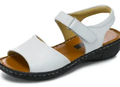 New BADER ELENA EDEN, modische Damen-Sandalen, Weite G, mit Klettverschluss WEISS