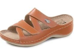 Discount ELENA EDEN Pantolette aus Nappaleder CAMEL