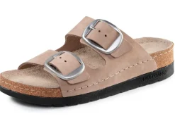 Hot ELENA EDEN Pantolette aus Nubukleder SAND