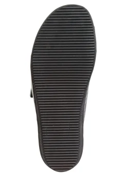 ELENA EDEN MADE IN GERMANY ELENA EDEN Pantolette aus krokogeprägtem Lack- und Nappaleder SCHWARZ