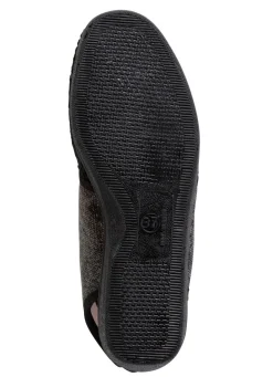 Hot ELENA EDEN Sandale aus luftigem Meshmaterial und Textil mit Metallicschimmer SCHWARZ-GRAU