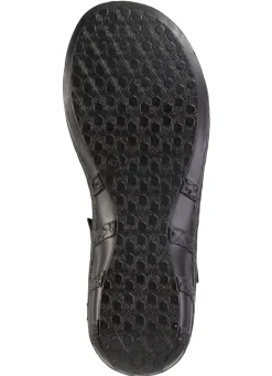 Outlet ELENA EDEN Sandale aus Nappaleder mit dezenter Knitter-Struktur SCHWARZ