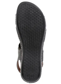 Sale ELENA EDEN Sandale aus Nappaleder mit Metallschmuck SCHWARZ