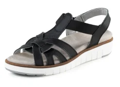 Clearance ELENA EDEN Sandale mit praktischen Elastik-Bandagen SCHWARZ