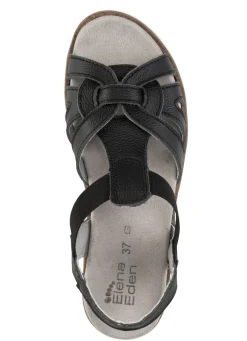 Clearance ELENA EDEN Sandale mit praktischen Elastik-Bandagen SCHWARZ