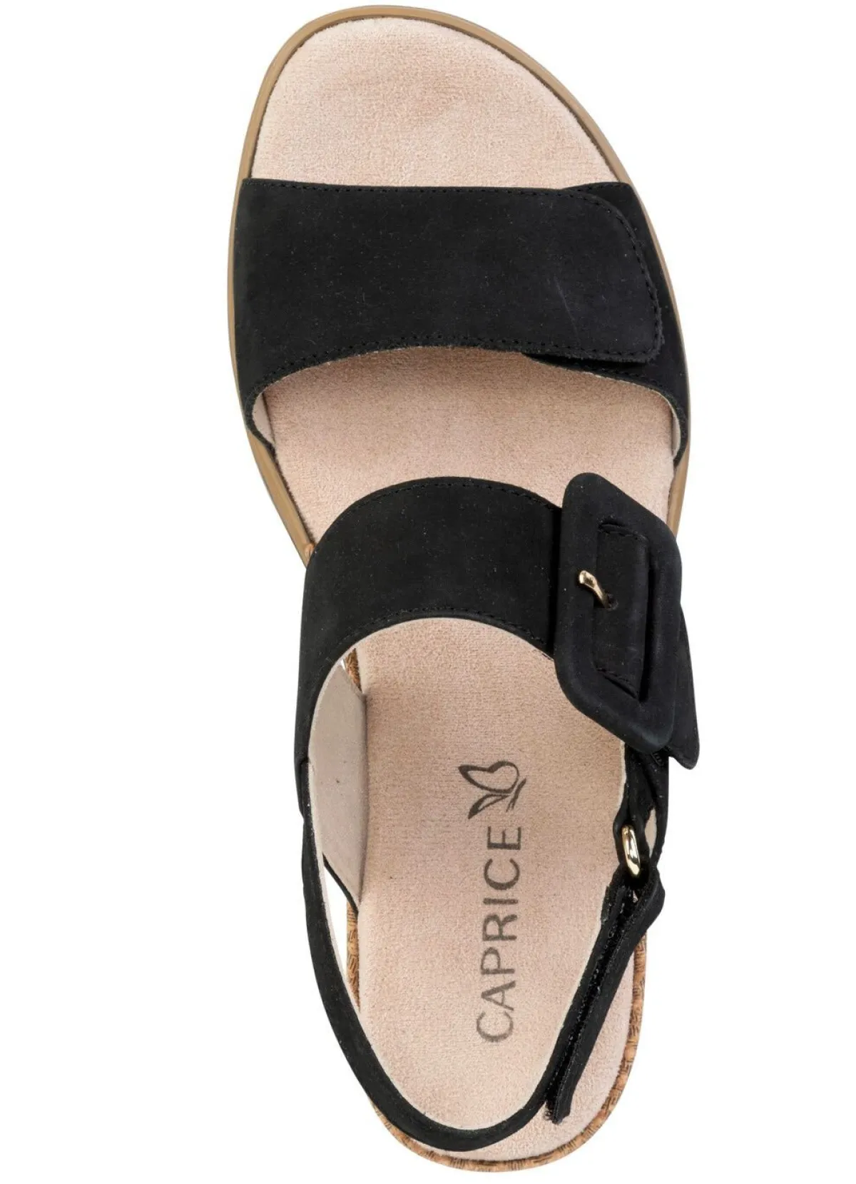 BADER ELENA EDEN Sandalette aus feinem Nubukleder SCHWARZ