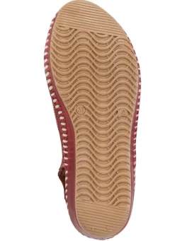 Best ELENA EDEN Sandalette aus weichem, perforiertem Nappaleder RUBINROT-BUNT