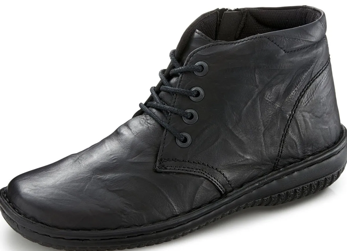 Outlet ELENA EDEN , schicke Damen-Boots, Weite G, mit herausnehmbarem Fußbett SCHWARZ
