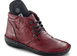 New ELENA EDEN , schicke Damen-Boots, Weite G, mit herausnehmbarem Fußbett BURGUND