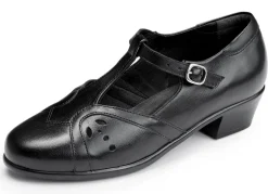 Online ELENA EDEN , schicke Damen-Pumps, Weite H, aus Leder SCHWARZ