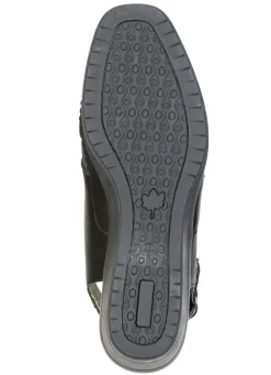ELENA EDEN , schicke Damen-Sandalen, Weite G, mit Gummizug SCHWARZ