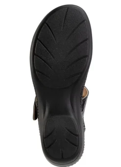 New ELENA EDEN , schicke Damen-Sandalen, Weite H, mit herausnehmbarem Fußbett SCHWARZ