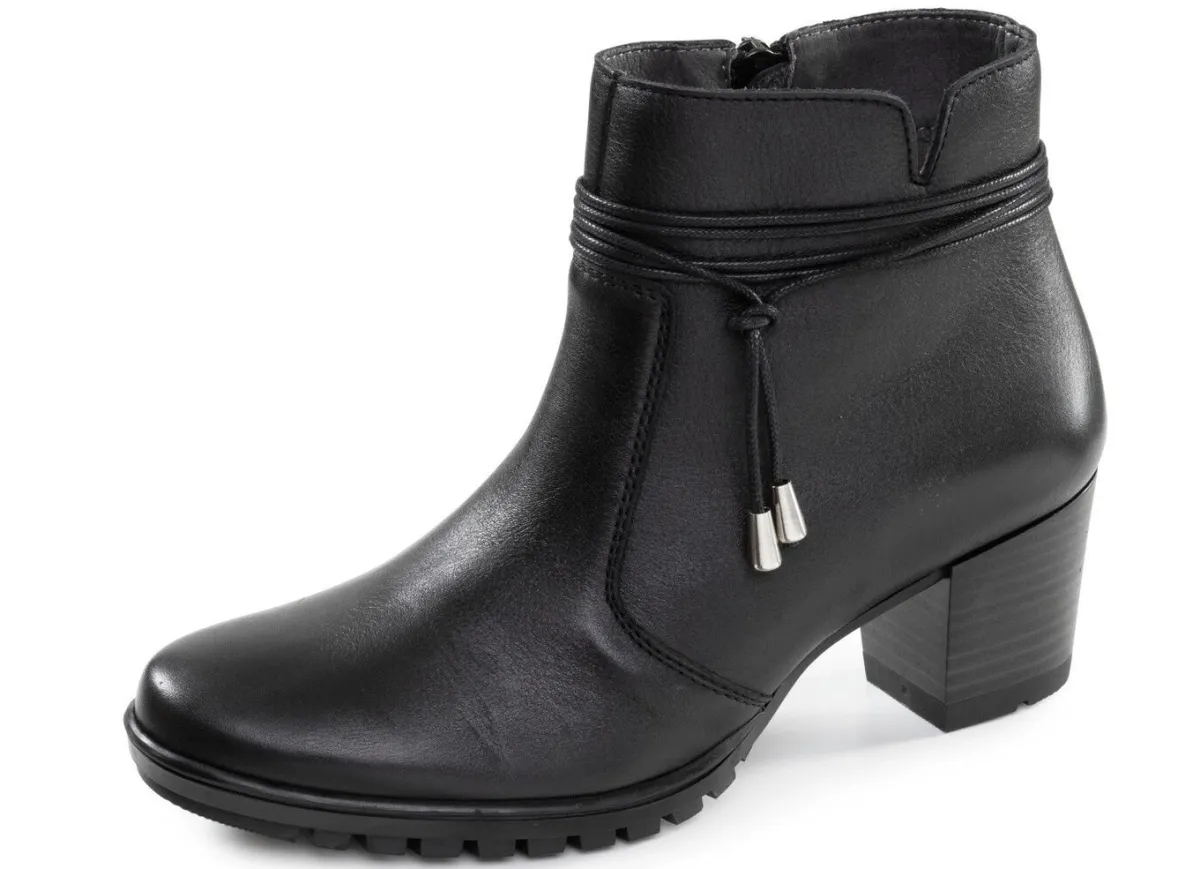 Sale ELENA EDEN , schicke Damen-Stiefeletten, Weite G, mit herausnehmbarem Fußbett SCHWARZ