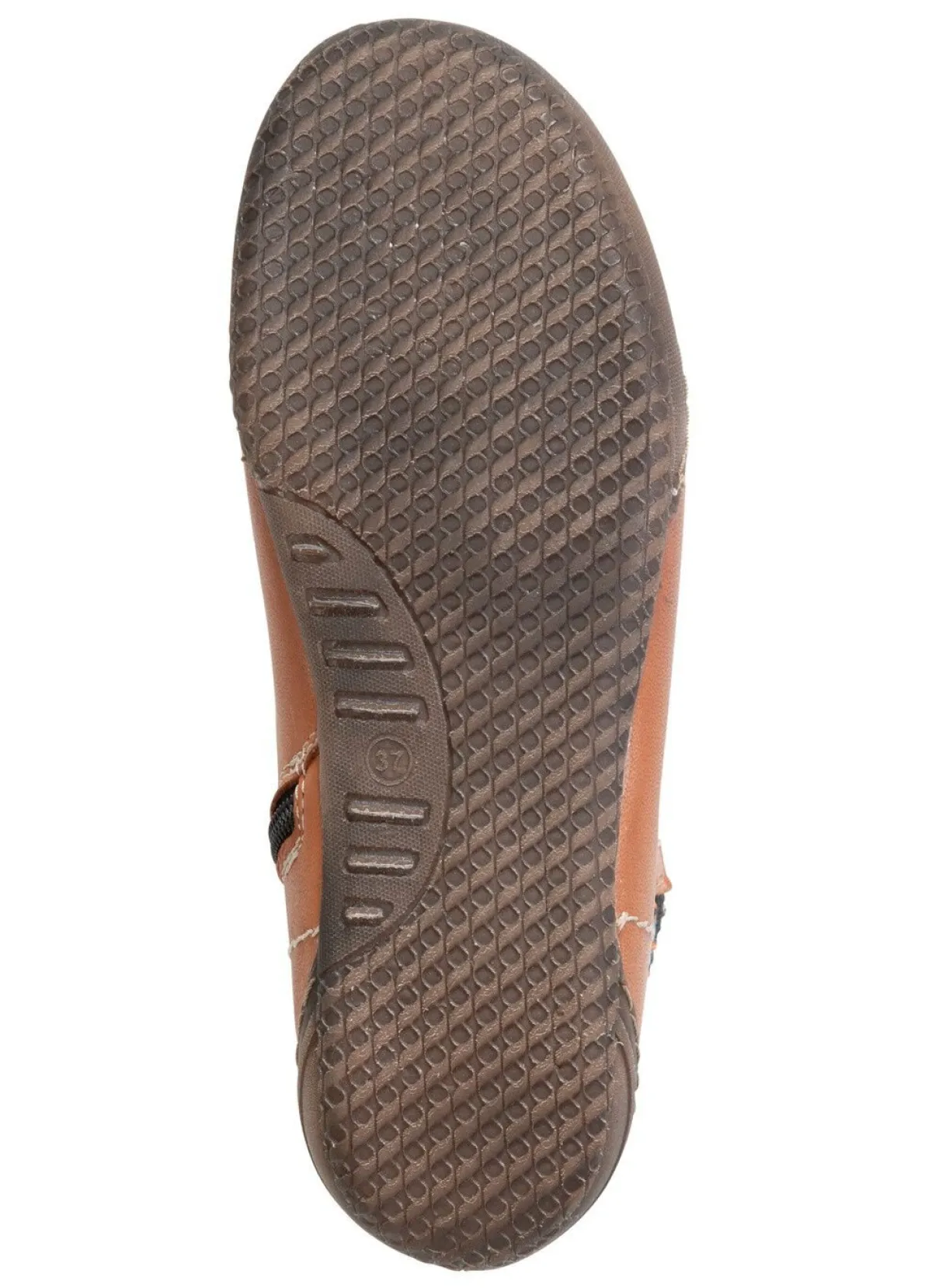 Discount ELENA EDEN Schnür-Bootie mit gepolstertem Textil-Schaftrand COGNAC