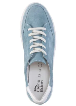 ELENA EDEN Schnür-Sneaker aus Veloursleder BLEU