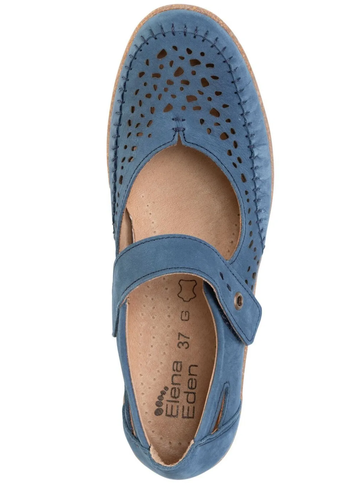 Online ELENA EDEN Slipper aus luftig durchbrochenem Leder JEANS