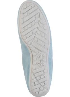 Clearance ELENA EDEN Slipper aus weichem Veloursleder mit luftiger Perforation HELLBLAU