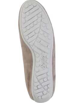 Sale ELENA EDEN Slipper aus weichem Veloursleder mit luftiger Perforation HELLGRAU