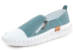 Best ELENA EDEN Slipper mit Knitter-Struktur JEANS-WEISS