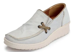 Online ELENA EDEN Slipper mit Knitterstruktur EISGRAU