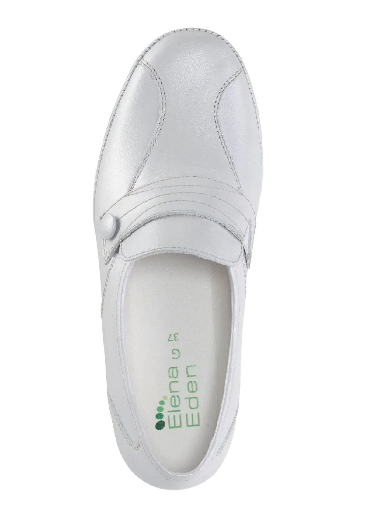 Outlet ELENA EDEN Slipper mit Zier-Knopf und Elastikeinsatz PERLGRAU