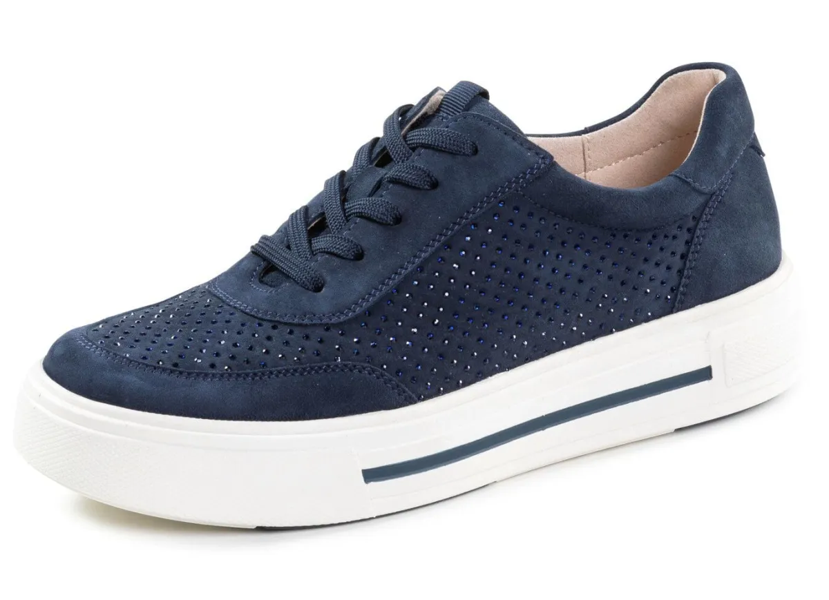 New BADER ELENA EDEN Sneaker aus feinem Veloursleder MARINE