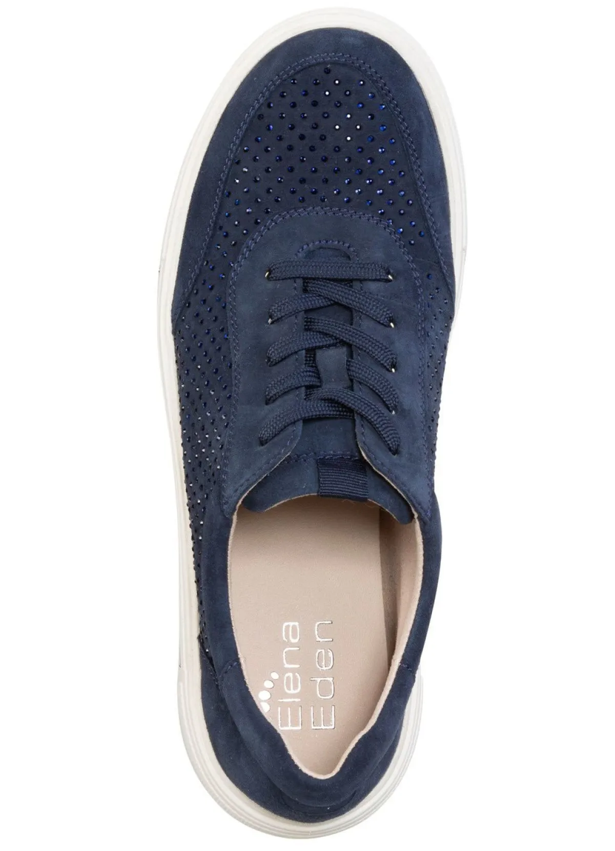 New BADER ELENA EDEN Sneaker aus feinem Veloursleder MARINE