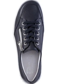 Clearance ELENA EDEN Sneaker aus genarbtem Kalbleder DUNKELBLAU