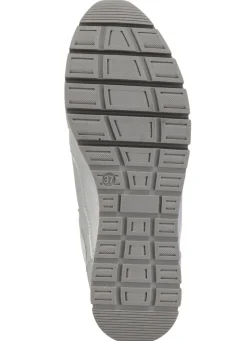 ELENA EDEN Sneaker aus Nappaleder und silbergrau geprägtem Veloursleder MATTSILBER
